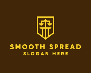 Golden Law Shield  logo design