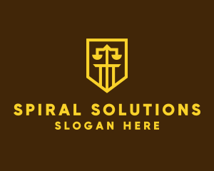 Golden Law Shield  logo design