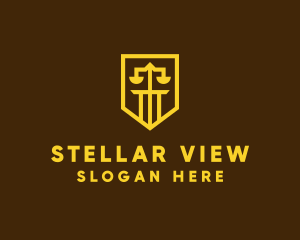 Golden Law Shield  logo design