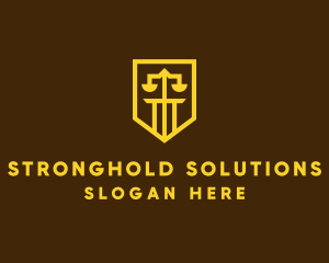 Golden Law Shield  logo design