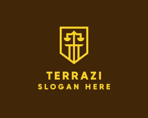 Golden Law Shield  logo design