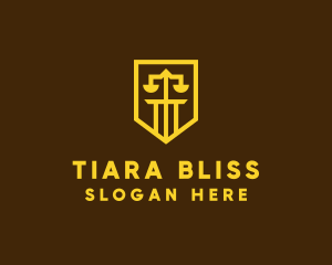 Golden Law Shield  logo design