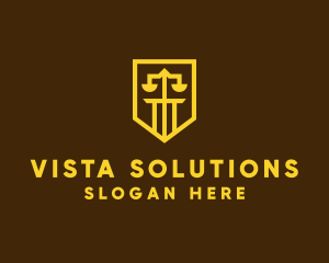 Golden Law Shield  logo design