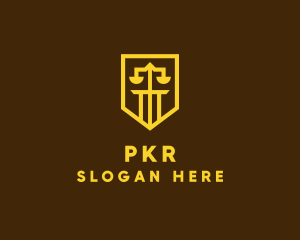 Golden Law Shield  logo design