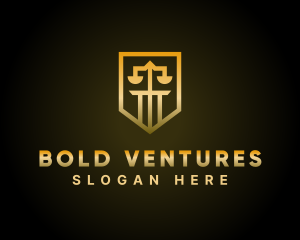 Golden Law Shield  logo design