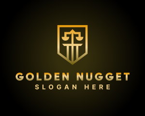 Golden Law Shield  logo design