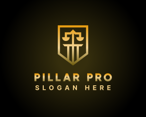 Golden Law Shield  logo design