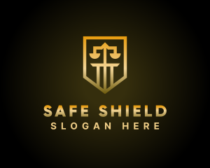 Golden Law Shield  logo design