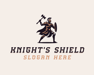 Knight - Spartan Warrior Knight logo design