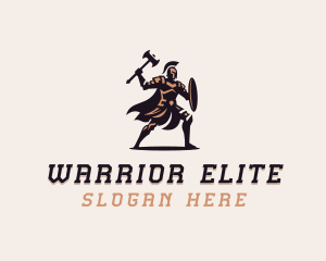 Spartan Warrior Knight logo design