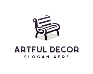 Bench Furniture Decor logo design