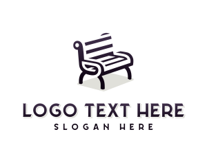 Decoration - Bench Furniture Decor logo design