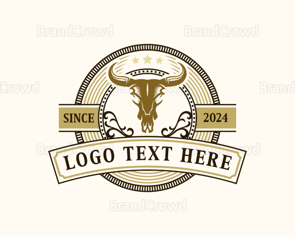 Texas Rodeo Bull Logo