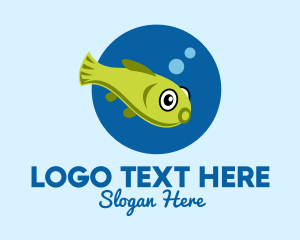 Seafood - Swimming Pet Fish logo design