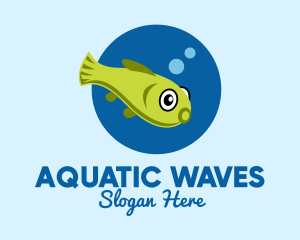 Swimming - Swimming Pet Fish logo design