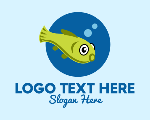 Swimming Pet Fish  Logo