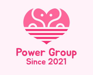 Preschool - Pink Romantic Elephant logo design