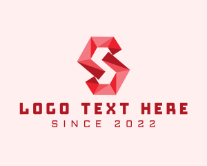 Video Games - Geometric Tech Letter S logo design