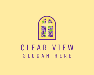 Church Window Stone Mosaic logo design