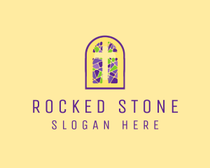 Church Window Stone Mosaic logo design