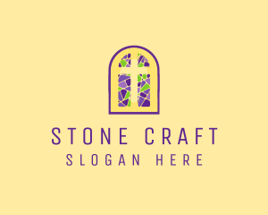 Church Window Stone Mosaic logo design