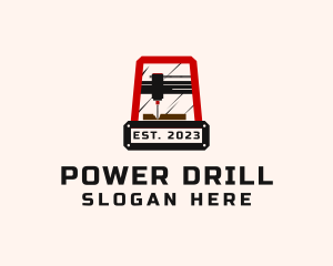 Industrial Drilling Machine logo design