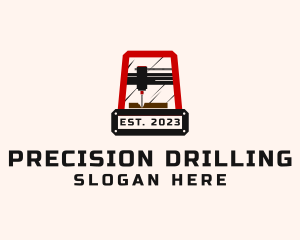 Drilling - Industrial Drilling Machine logo design