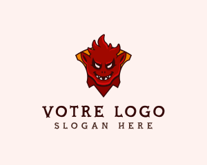 Streamer - Devil Monster Crest logo design