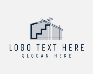 Stair - House Plan Architecture logo design