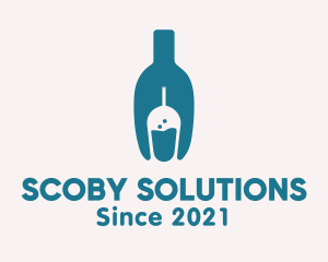 Scoby - Bottle Kombucha Drink logo design