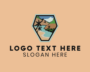 Desert - Tropical Beach Oasis logo design