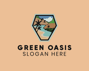 Tropical Beach Oasis logo design