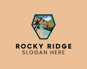 Rocky - Tropical Beach Oasis logo design