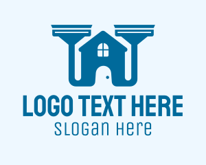 Sanitation - Vacuum Cleaner Home logo design