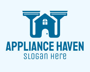 Vacuum Cleaner Home  logo design