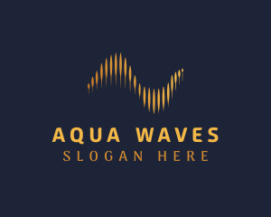 Waves - Golden Sound Waves logo design