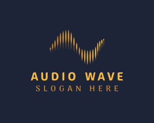 Sound - Golden Sound Waves logo design