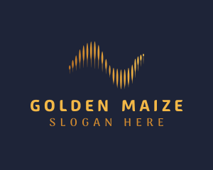 Golden Sound Waves logo design