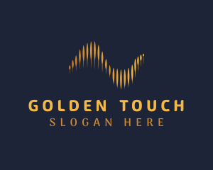 Golden Sound Waves logo design