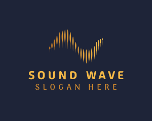 Golden Sound Waves logo design