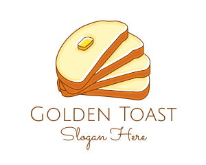 Toast - Bread & Butter Breakfast logo design