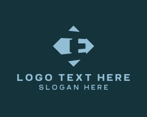 Logistic - Arrow Logistics Letter E logo design