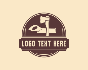 Tools - Ax Handsaw Woodwork logo design