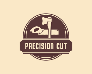 Handsaw - Ax Handsaw Woodwork logo design