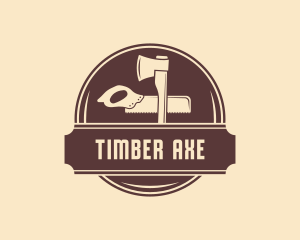 Ax Handsaw Woodwork logo design