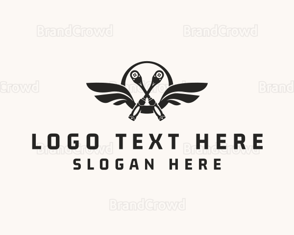 Mechanic Tool Wings Logo