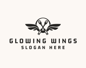 Mechanic Tool Wings logo design