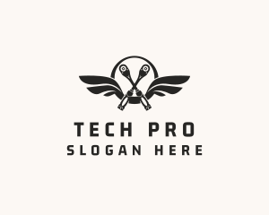 Tool - Mechanic Tool Wings logo design