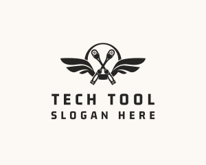 Tool - Mechanic Tool Wings logo design