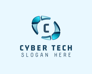 Cyber Tech Boomerang logo design